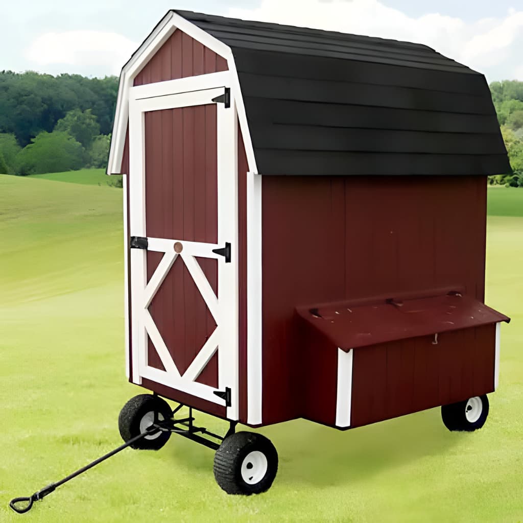 Little Cottage Co. Gambrel 4x6 Barn Coop with Wheels