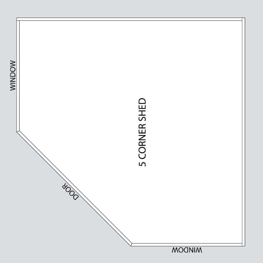 Little Cottage Co. Classic Five-Corner 10x10 Shed Kit