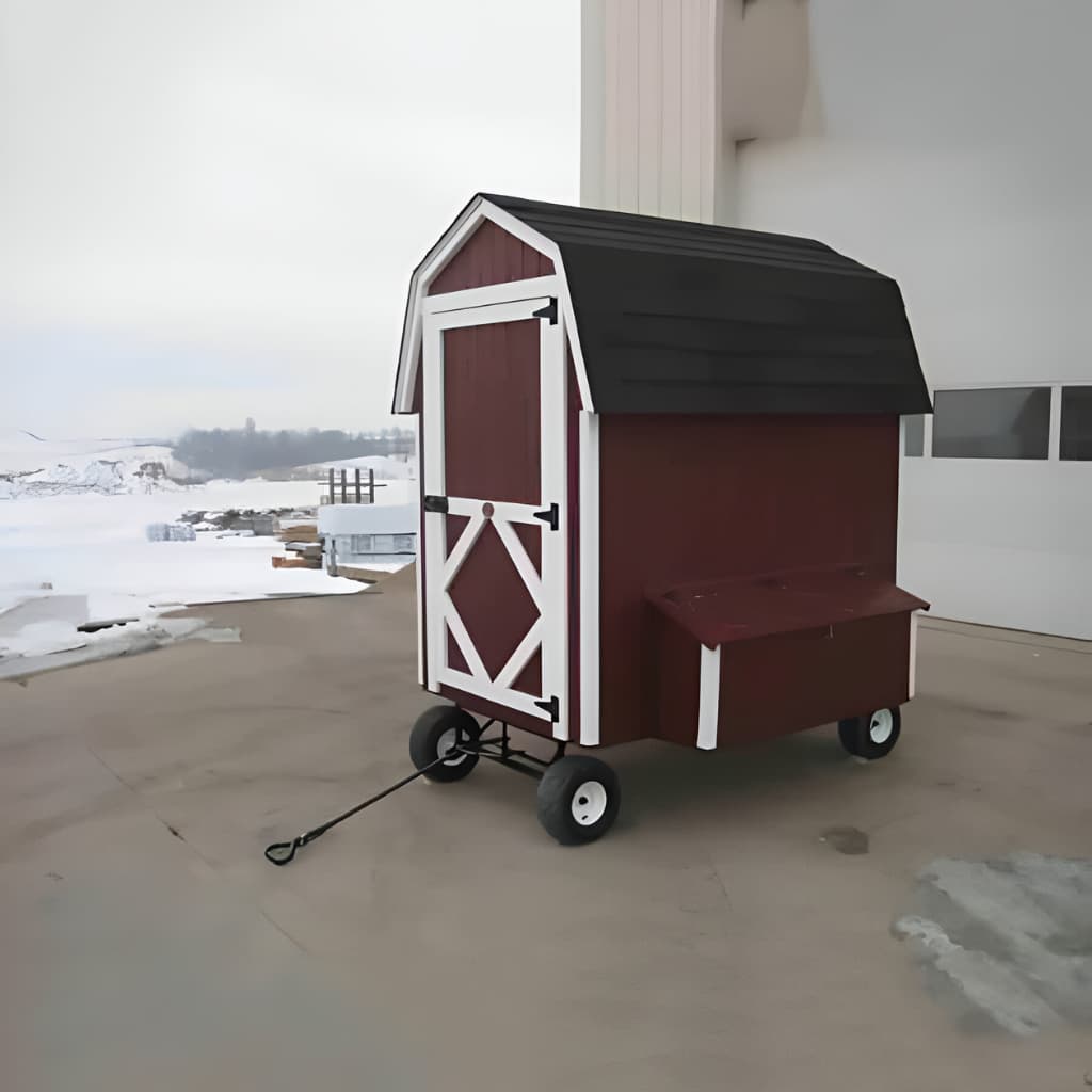 Little Cottage Co. Gambrel 4x6 Barn Coop with Wheels