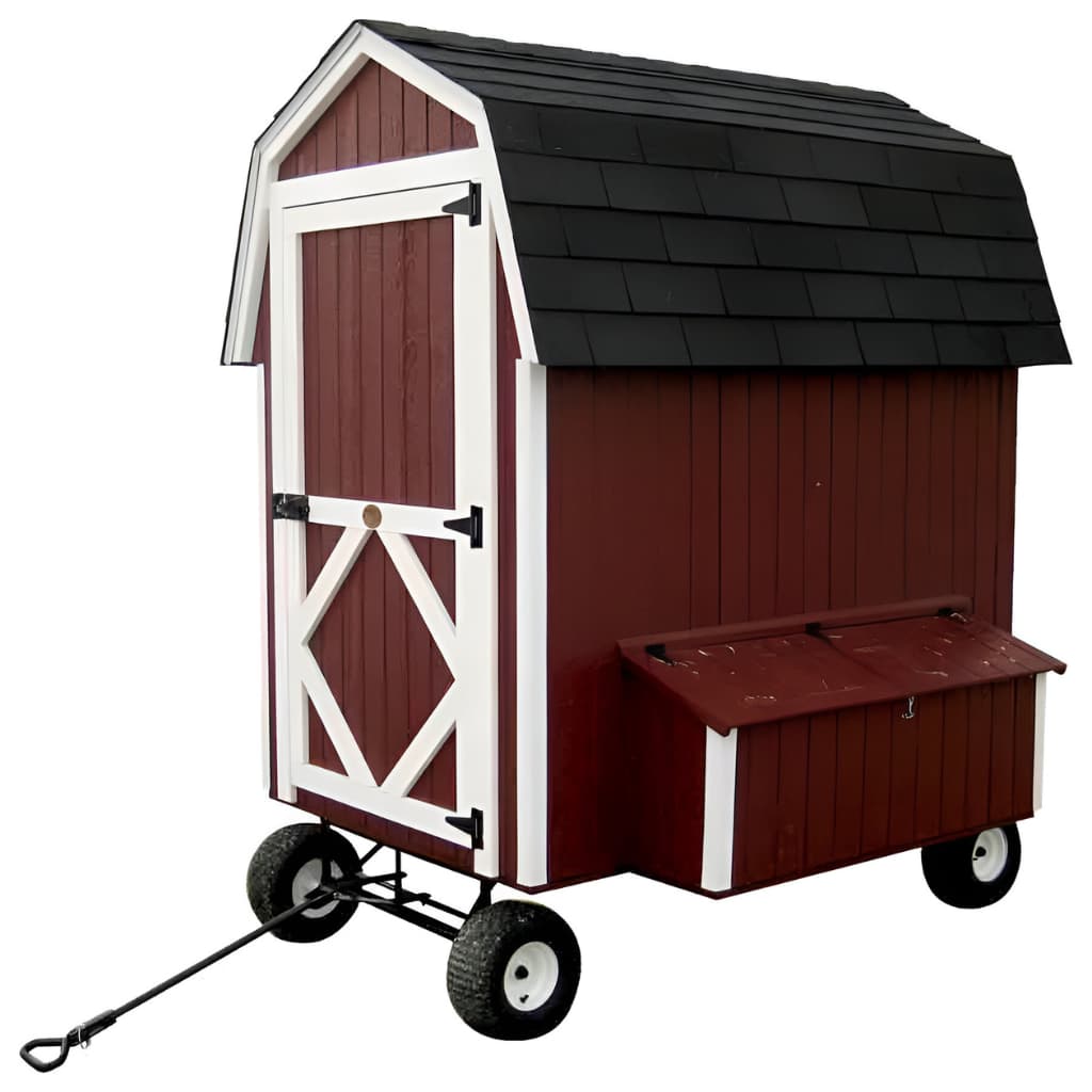 Little Cottage Co. Gambrel 4x6 Barn Coop with Wheels