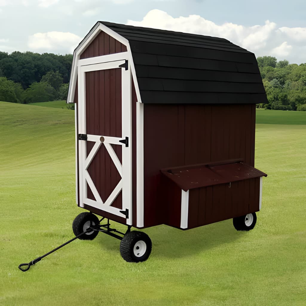 Little Cottage Co. Gambrel 4x6 Barn Coop with Wheels