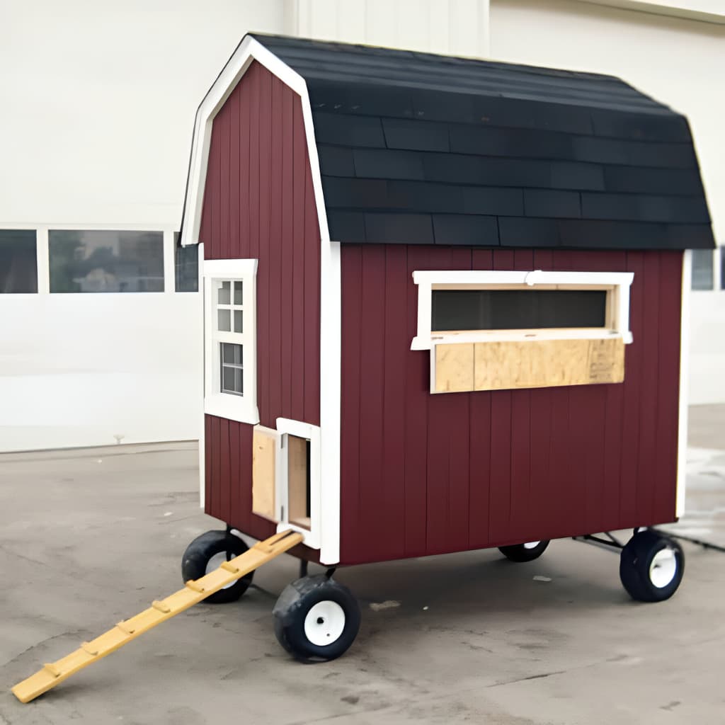 Little Cottage Co. Gambrel 4x6 Barn Coop with Wheels